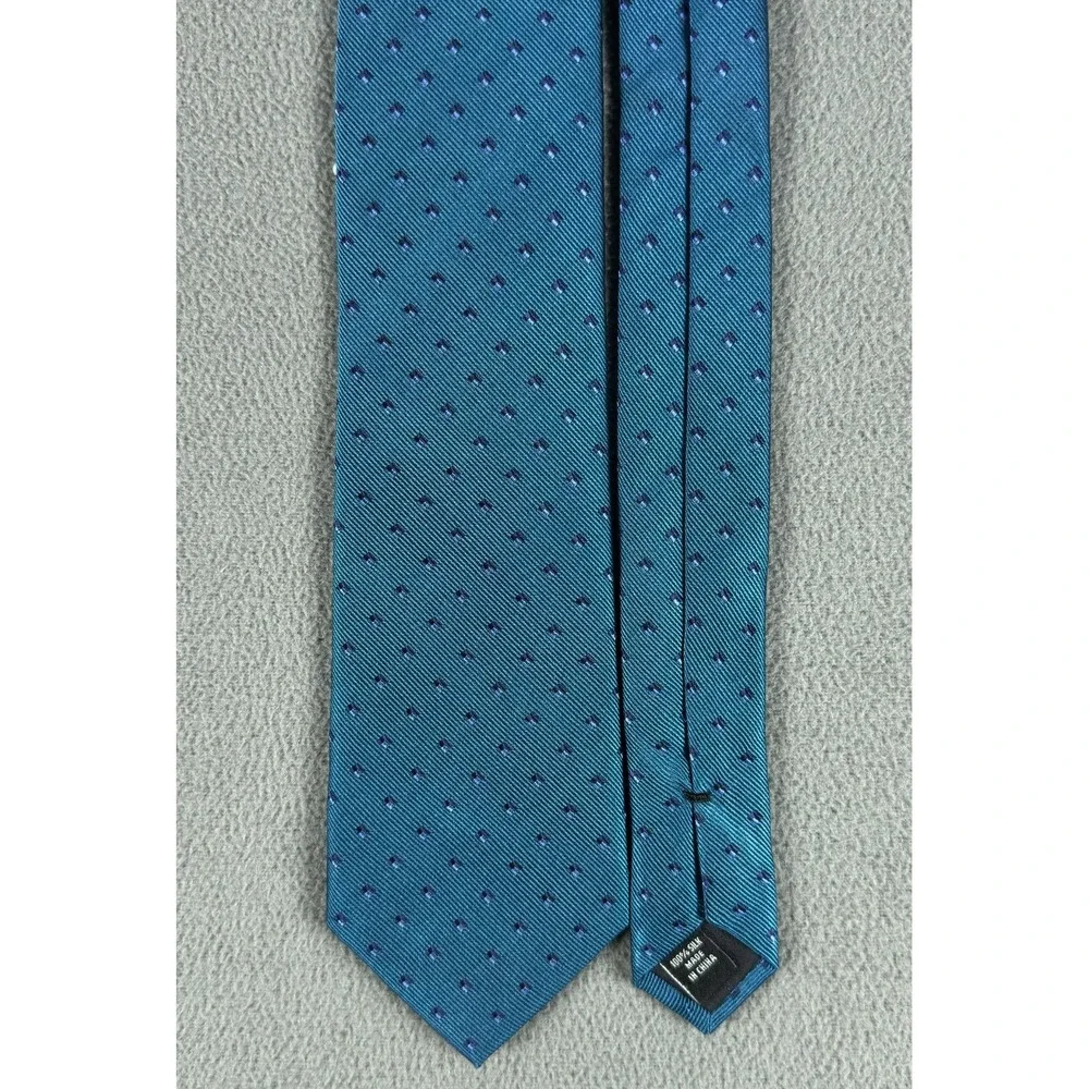 Jos A Bank Tie Blue Check Executive Collection Woven Silk Business New